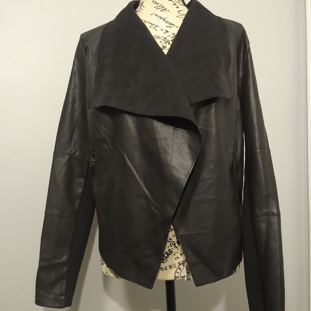 Bagete FauxLeather Open-Front Jacket - Picture 2 of 7